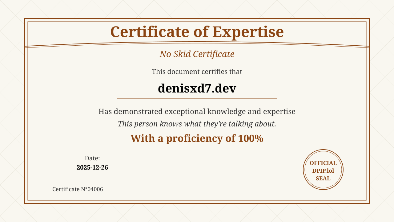 noskid.today Certificate
